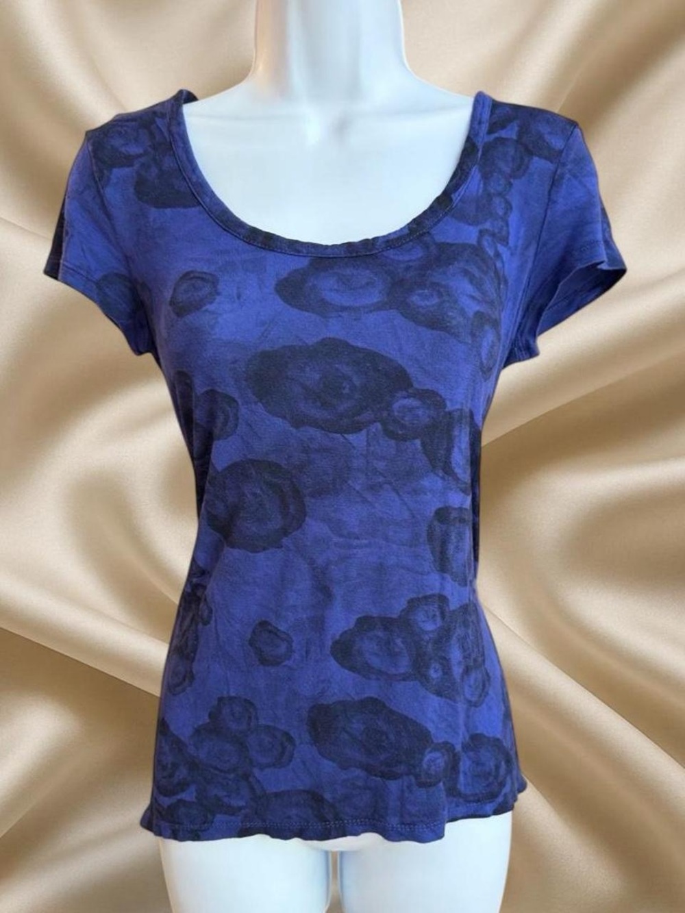 Y2K Abbey Dawn Blue Floral Hi-Low Tee Punk Tee